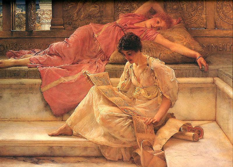 Sir Lawrence Alma-Tadema,OM.RA,RWS Favourite Poete china oil painting image